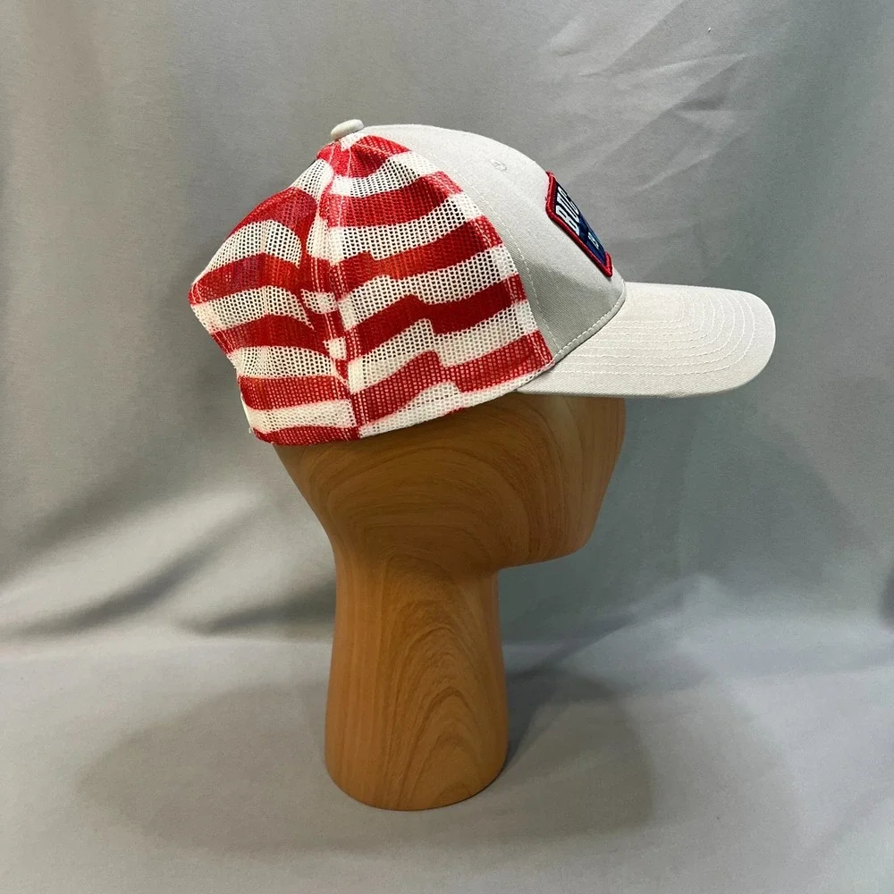 Buc-ees Est 1982 Patriotic USA‎ Flag Trucker Hat Mens One Size White Snapback